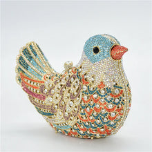 Latest Design Women Wedding Clutches Bags Purse for Bride Colorful Diamonds Purse Handbag Animal Bird Handmade Bridal Purses