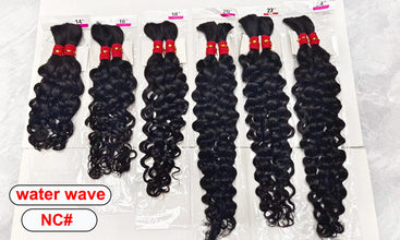 Deep Wave Human Braiding Hair 100% Unprocessed Human Hair Braiding Hair No Weft 16-28 Inch Curly Bulk Human Hair for Braiding