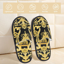 Custom Queen Of Absolutely Everything Gold Baroque Soft Memory Foam House Slippers Women Comfy Warm Anti-skid Sole Slipper