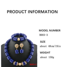 Nigeria Wedding Jewelry Set Imitation Coral Beads Golden Pendant Necklace for Women Resin Material African Bride Accessorise