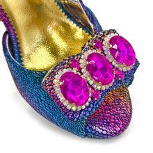 Elegant Heels for Womens Peep Toe Special Material Design Rhinestone Sandals Italian Shoes and Bags Matching Set 2024