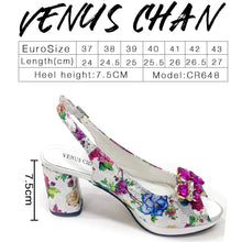 Venus Chan Italian Sandals and Bags Matching Set 2024 Women Heel Party for Gold Colour Wedding Bigger Size Thick Heel Shoes