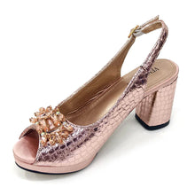 Italian Rhinestone Decoration Women's Shoes And Bag Set