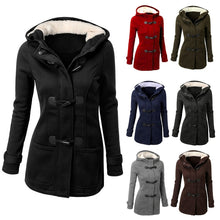 Womens Winter Hooded Cardigans Fleece Outerwear Hooded Jacket