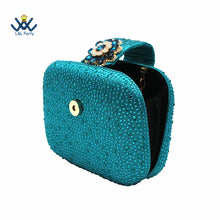 2022 Sweet  Special Design Women Crystal Style African Ladies Party Shoes Matching Bag in Magenta Color