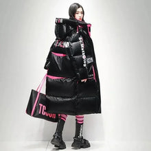 Women's Glossy Waterproof Thick Loose Outerwear Warm Parka Snow Down Jacket