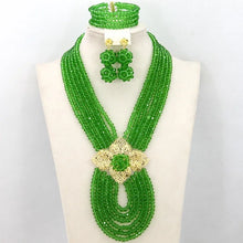 New African Jewelry Set Orange Nigerian Wedding African Beads Jewelry Set Crystal New Bridal Jewelry Set   ABS065