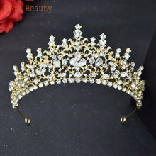 A195 Baroque Wedding Headband Crystal Bridal Crowns and Tiaras Hair Jewelry Accessories Women Rhinestone Headwears Queen Diadems