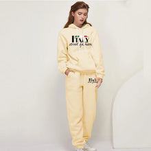 Women's Pants Suit Print Casual Hooded Sweatshirt Set Tracksuit