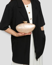 2025 New Designer Evening Bag for Women - Trendy Acrylic Clutch Purse with Chain, Elegant Ellipse Shoulder Bag for Party Wedding