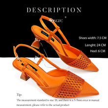 Nigeria Fashion Rhinestone-encrusted Ladies Party Shoes And Special bag High Heels And Dual Purpose Mini Bag Women's Shoes