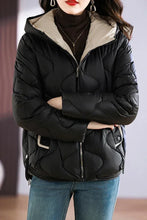 Winter Women Outerwear Hooded Cotton Parkas