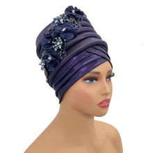 2024 New African Women's Turban Cap Nigeria Auto Gele Headtie Already Made Wedding Geles Female Head Wraps with Diamond Flower