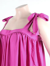 Wmstar Plus Size Dresses for Women New In Summer Clothes Slip Bow Big Hem Solid Elegant Maxi Dress Wholesale Dropshipping 2023