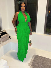 CM.YAYA Fashion Women Wave Ruffles Halter Deep V-neck Backless Sleeveless Wide Leg Jumpsuit 2023 Sexy Party Club Romper Playsuit