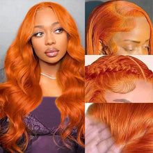 Ginger Hd Lace Wig 13X6 Human Hair Body Wave Human Hair Wigs 13X4 Hd Lace Frontal Wig 250 Density Coloured Lace Front Wig 30 Inch