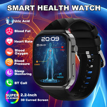 AI Health Smartwatch for Men & Women with Blood Pressure Uric Acid & Blood Lipid Monitoring