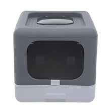 Full Enclosed Cat Toilet Litter Box in Grey