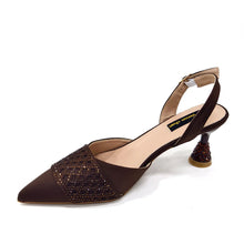 2025 New Elegant Nigerian Women’s Wine Colour Heeled Shoes and Rhinestone Handbag Set – Italian Design for Parties and Weddings