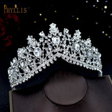 A195 Baroque Wedding Headband Crystal Bridal Crowns and Tiaras Hair Jewelry Accessories Women Rhinestone Headwears Queen Diadems