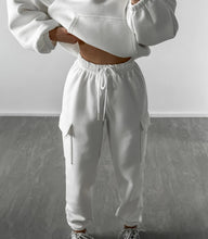 Hoodies Suit Winter Autumn Solid Casual Tracksuit Women Fleece 2 Pieces Set Sports Sweatshirts Pullover Jogger Sweatpants Outfit