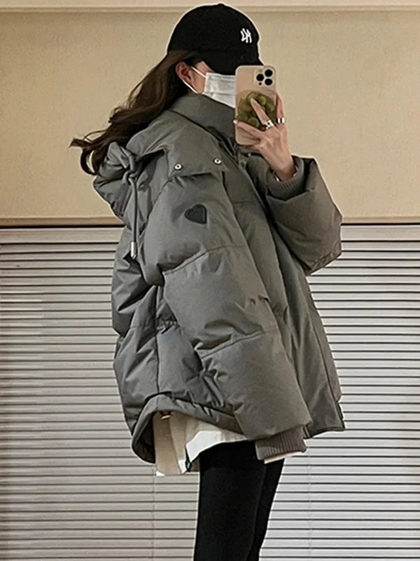 Women's Down Cotton Hooded Winter Comfortable Thick Warm Jacket