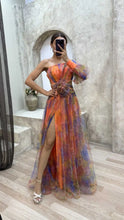 Women New Party Mesh Sloping Shoulder Dress Casual Fashion Sexy High Waist Long Maxi Loose Dress