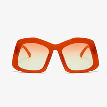 Retro Big Square Gradient Orange Sunglasses For Women New Fashion Luxury Designer Unique Oversized Ladies Sun Glasses Shades