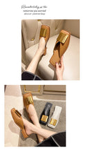 Baotou Slippers Women Wear 2024 New Korean Version of Lazy Metal Buckle Sandals Slip-on Sandals