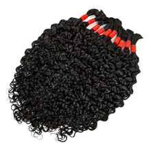 Natural Human Braiding Hair 26 28 Inch Deep Water Wave Bulk Human Hair for Boho Braids No Weft 16A Virgin Curly Hair Extensions