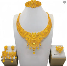 Dubai Necklace Earrings For Women Wedding 24k Gold Plated African Jwellery Bridesmaid Party Gift  Bridal Dubai Jewelry Sets