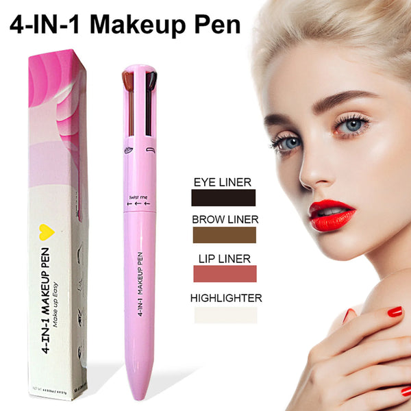 4-in-1 Makeup Pen Eye Liner Lip Liner Highlighter Long Lasting Eye Makeup Beauty Tool for Facial Cosmetics Supplies