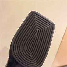 Women's Slippers Fashion Metal Buckle Mules for women Flat Heels Square Toe Shallow Shoes Outdoor Slides Female Casual Sandals