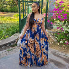 CM.YAYA Women Leopard Spaghetti Strap Loose Wide Leg Sleeveless Jumpsuit 2023 Summer Street Playsuit One Piece Suit Romper