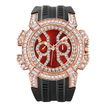 MISSFOX New Red Quartz Watch For Men Luxury Hip Hop Streetwear Clock Waterproof watches AAA Quartz Men's Wristwatches