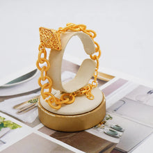 24k golden-plated long chain necklace earring set for women's jewelry in Nigeria