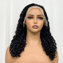 Double Drawn 250% Density Ombre 18 Inches Water Wave Curly Human Hair Wigs 13x4 Transparent Lace Frontal Hair Wig for Women
