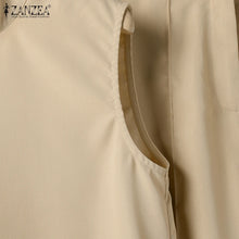 Elegant Chic Women's 2 Pieces Sets ZANZEA Woman 2025 Tracksuits Fashion 2pcs Outfits Suits Tank Tops and Wide Leg Pants Sets