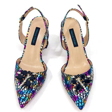 2025 New Yellow Color Thin Heels Pointed Toe Crystal Design Ladies Shoes Matching Bag Set For Women Weeding Party Pump