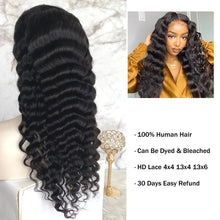 Swupod 180 200 Density 13x4 13x6 HD Lace Front Wig for Women Human Hair Loose Deep Remy Wave Natural Black Frontal Pre Plucked