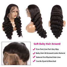 Swupod 180 200 Density 13x4 13x6 HD Lace Front Wig for Women Human Hair Loose Deep Remy Wave Natural Black Frontal Pre Plucked