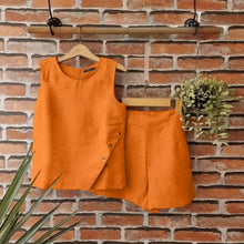 ZANZEA Fashion Matching Suits Women 2PCS Solid Tracksuit Sexy Pocket Summer Short Sets Casual Loose Sleeveless Tank and Shorts