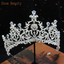 A195 Baroque Wedding Headband Crystal Bridal Crowns and Tiaras Hair Jewelry Accessories Women Rhinestone Headwears Queen Diadems