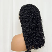 Double Drawn 250% Density Ombre 18 Inches Water Wave Curly Human Hair Wigs 13x4 Transparent Lace Frontal Hair Wig for Women