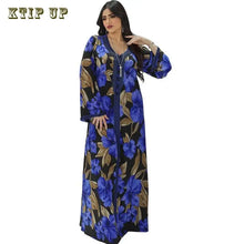 Ramadan Luxury Muslim Fashion Bat Sleeve Moroccan Turkiye Dubai Dress Middle East Arab Dress Sequins Golden Velvet Long Dress