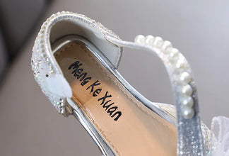 New Spring Kids Shoes Summer Children's Bow Rhinestone Girl Princess Sandals Fashion Baby Non-slip Sandals H795