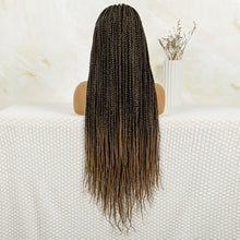Synthetic Braided Wig Synthetic Hair Lace Front Wigs Box Braided Wigs for Black Women 36 Inches Micro Braids Wigs with Baby Hair