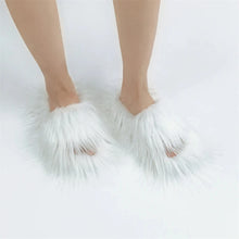 Faux Fur Slippers 2023 Women Winter Plush Warm Home Flat Slides Mongolian Wool Flip Flops Y2K Girls Furry Shoes Cute Slippers