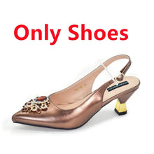 New Fashion Women Shoes and Bags To Match Set Nigeria Party Italian Shoe and Bag Set for Party in Women Elegant Heeled Pumps