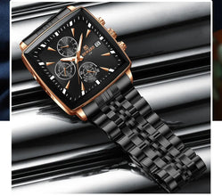 REWARD VIP Mens Watches Waterproof Luminous Sport Watches for Man Stainless Steel Wristwatch Chronograph Date Stopwatch